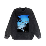 Purple Brand Distressed Long Sleeve Shirt Fashion Distressed Loose Long-sleeved Top