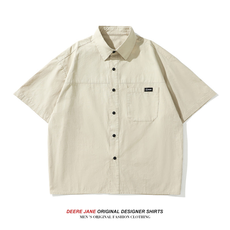 Men Shirts Summer Short Sleeve Shirt Men's Loose Casual