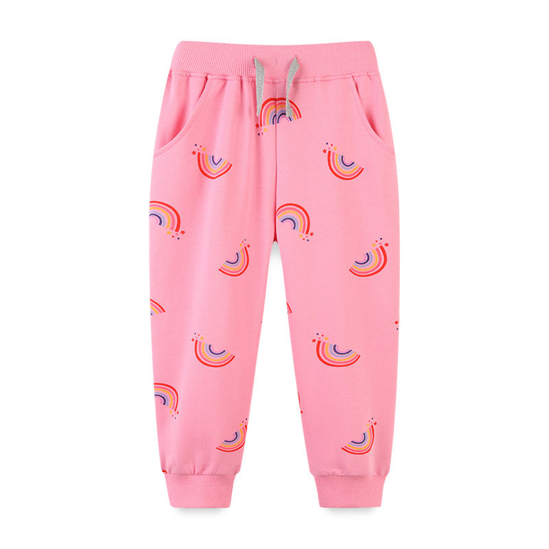 Boy Pants Autumn Girls Sweater Pants Children Printed Sweatpants