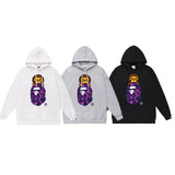 Bathing Ape Hoodie Autumn/Winter Letter Print Loose Hoodie Pullover Ape Sweater