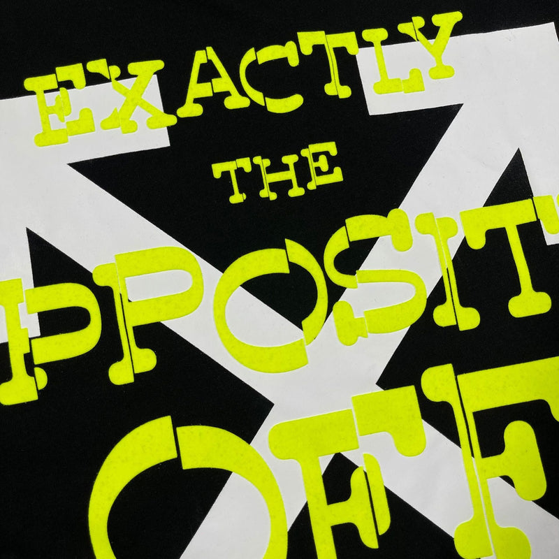 Off Whtie T Shirts Yellow Letter Arrow Male And Female Trendy Brand Short Sleeve