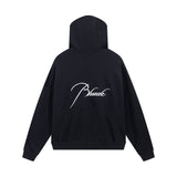 Rhude Hoodie Embroidered Loose-Fitting Hoodie Cardigan Sweater
