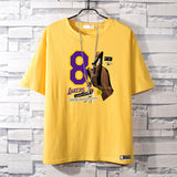 Basketball Sports T Shirt Basketball Sports Lakers Memorial Kobe Short Sleeve T-Shirt Male Students All-Match Loose