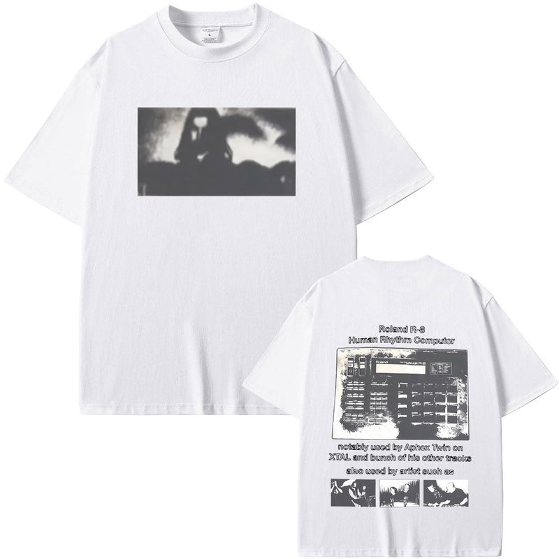 Aphex Twin Clothing  Aphex Twin Roland R-8 Human Rhytm Computer Graphic T-shirt
