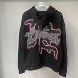 Mixed Emotion hoodie Masked Angel Hot Diamond Zip Cardigan Sweater Jacket Loose Hoodie