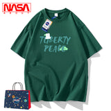 Nasa T Shirt Short Sleeve T-Shirt Men'S Summer Loose Couple Half Sleeve