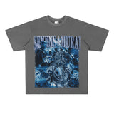 Film Star T Shirt Trendy Cotton Short Sleeve Loose round Neck Retro T-shirt for Men and Women