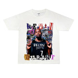 Basket Ball Star T Shirt Basketball Kevin Durant Washed Distressed Printed T-Shirt Personalized Short Sleeve Pure Cotton