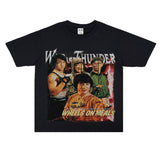 Film Star T Shirt Short Sleeve Retro American Street T-shirt for Men and Women