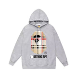 Bathing Ape Hoodie Autumn/Winter Letter Print Loose Hoodie Pullover Ape Sweater