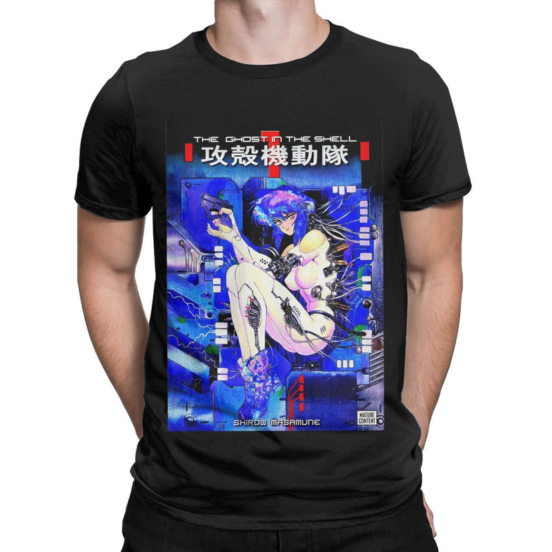 Mokoto Ghost In The Shell T-Shirts Men Anime Manga Amazing