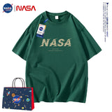 Nasa T Shirt Cotton Short Sleeve T-Shirt Men'S Round Neck Bottoming Shirt Half Sleeve