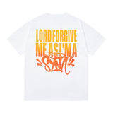 Synaworld T Shirts central cee short sleeves front and rear letter print loose T-shirt