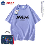 Nasa T Shirt Cotton Short Sleeve T-Shirt Men'S Round Neck Bottoming Shirt Half Sleeve