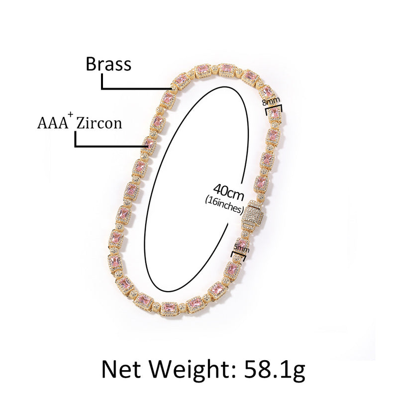 Chains Pink Diamond Collarbone Chain Spectrum St. Valentine's