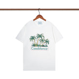 Casablanca T Shirts Ocean Fish Crew Neck Loose Tee
