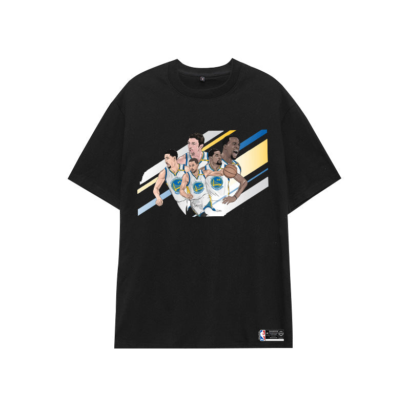 Basketball Sports T Shirt Summer Warrior Curry 3 Basketball Sports Breathable Short Sleeve T-Shirt Male Student