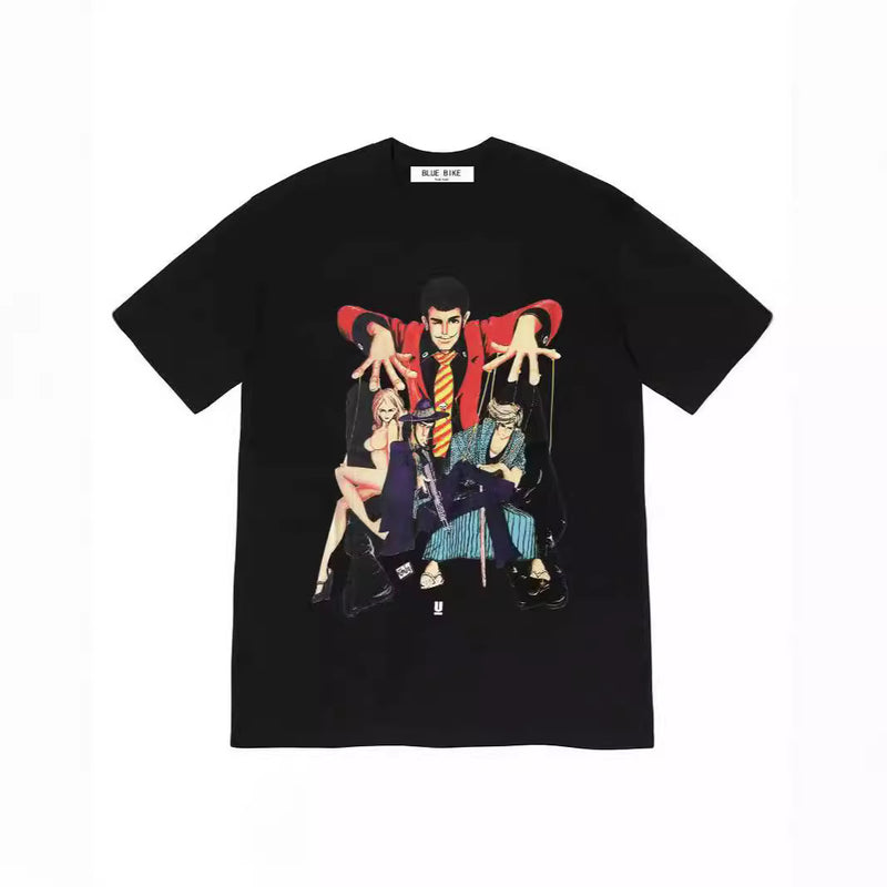 Mens T-shirts 23SS UNDERCOVER LUPIN TEE Lupin III Animation Short Sleeve T-Shirt