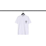 CHH Chrome Heart T Shirts Croix Cross Color Leather Printed Short Sleeve T-Shirt