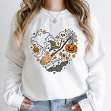 Fall Sweatshirt Women Heart Print