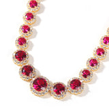 Chains Hip Hop Round Zirconium Necklace Vintage ins St. Valentine's Spectrum