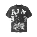 Unisex T-Shirts Wash Vintage Jesus Print Saint Michael Vintage Tee
