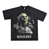 Film Star T Shirt Cotton Short Sleeve Loose Nostalgic American Retro T-shirt Men and Women