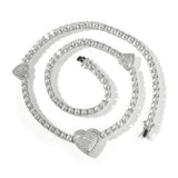 Chains Copper Zircon Love Tennis Chain Premium Clavicle Chain Spectrum St. Valentine's