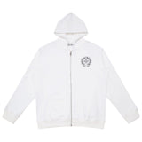 CHH Chrome Heart Hoodie Crowe Cartoon Graffiti Skull Terry Zip Hooded Sweater Loose