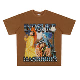 Film Star T Shirt Old Movie Singin'in the Rain Loose Retro Street Pure Cotton American T-shirt Men and Women