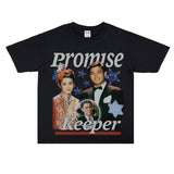 Film Star T Shirt Loose Heavy American Retro Street Cotton Personalized T-shirt for Men and Women