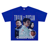 Film Star T Shirt Loose Retro Street Cotton T-shirt Men and Women