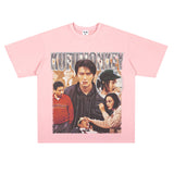 Film Star T Shirt Classic Movie Fight Back to School Cotton Short Sleeve Loose round Neck Retro T-shirt