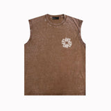 Purple Brand Distressed Tank T Shirts Distressed Sleeveless T-shirt Vest