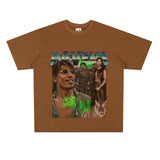 Film Star T Shirt Trendy Cotton Short Sleeve Loose round Neck Retro Heavy T-shirt