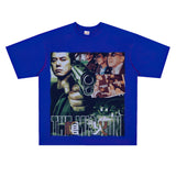 Film Star T Shirt Short Sleeve Loose Retro American Street T-shirt Men and Women