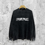 Purple Brand Distressed Long Sleeve Shirt Fashion Distressed Loose Long-sleeved Top