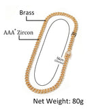 Chains 18K 10mm Clavicle Chain Zircon Cuban Chain Spectrum Royalty