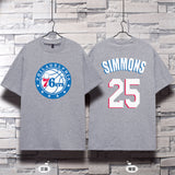 Basketball Sports T Shirt Basketball Sports Philadelphia 76ers Harden No. 1 Training Wear Korean Style Student Loose