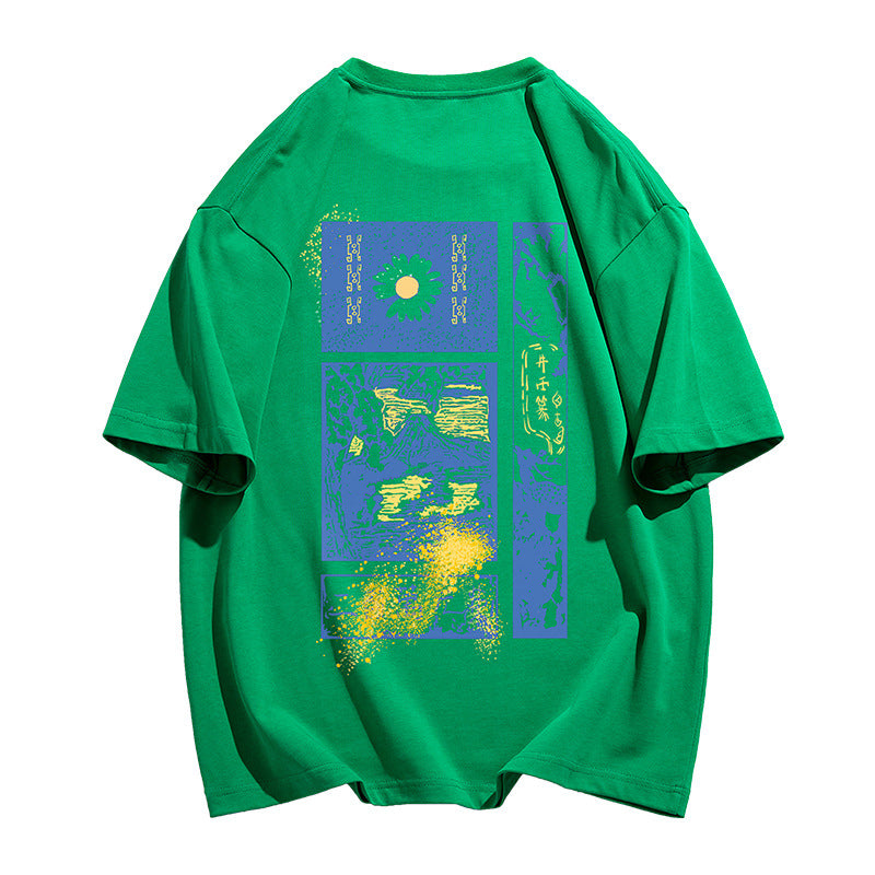 Nasa T Shirt Short-Sleeved T-Shirt Boys All-Match Loose Summer Pure Cotton