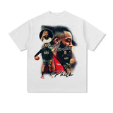 Nba T Shirt Male and Female Trendy Brand Washed Old Short-Sleeved T-shirt Pure Cotton