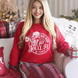 Funny Dead Inside But Jolly AF Slogan Christmas Women Sweats