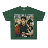 Film Star T Shirt Classic Movie Fight Back to School Cotton Short Sleeve Loose round Neck Retro T-shirt