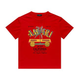 Amiri T Shirt Casual Hip Hop round Neck Short Sleeve T-shirt