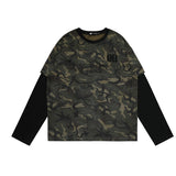 Unisex long-sleeved shirt autumloose camouflage