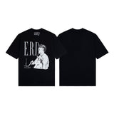 ERD T Shirts Cartoon Print Loose-Fitting Casual T-shirt