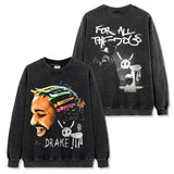Drake Hoodie Double Sided Printed Short Sleeve