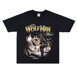 Film Star T Shirt Movie Wolf Pure Cotton Loose Nostalgic Short Sleeve American Retro T-shirt Men