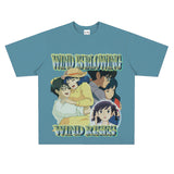 Film Star T Shirt Loose Retro Street Cotton Small Neckline T-shirt