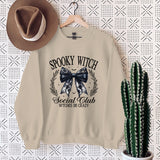 Halloween Bow Spooky Club Print Women Sweatshir